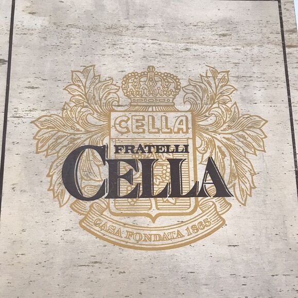 Vintage Cella Fratelli Wooden Wine Bottle Carrier Box Rope Handle Bronze Clasps - Picture 12 of 12